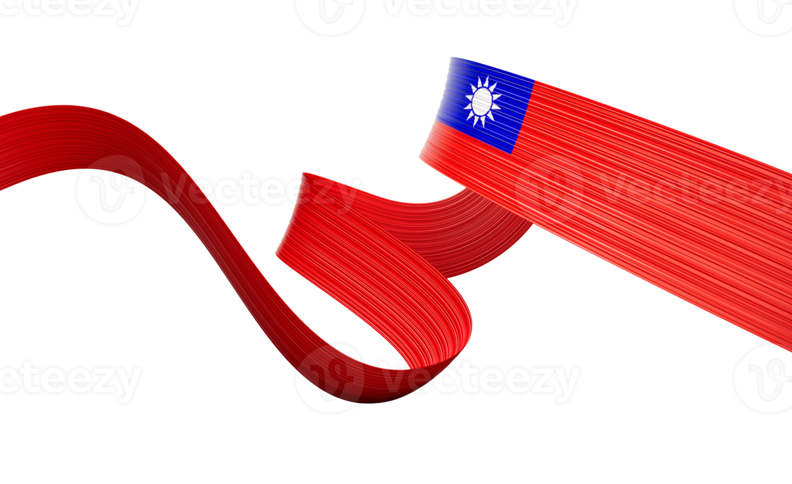 3d Flag Of Taiwan 3d Shiny Waving Taiwan Ribbon Flag 3d Illustration png