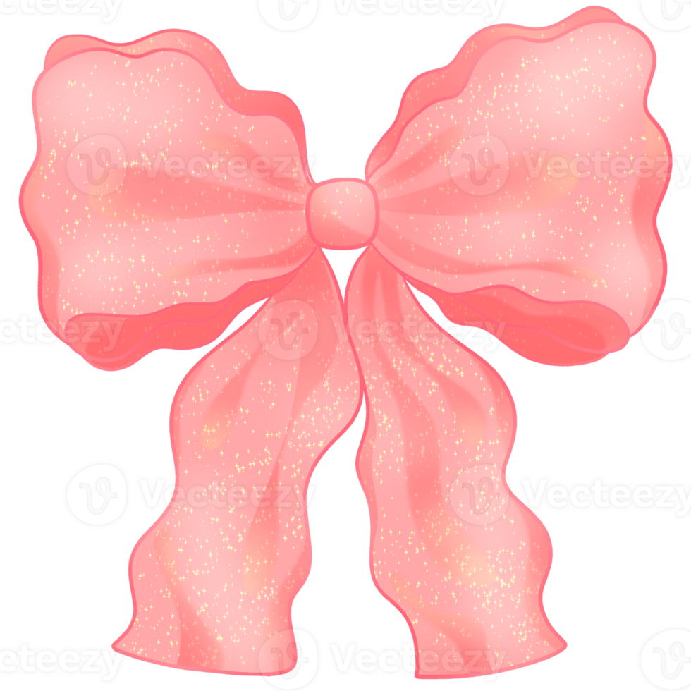 Red bow lolita in cartoon style hand drawn illustration png