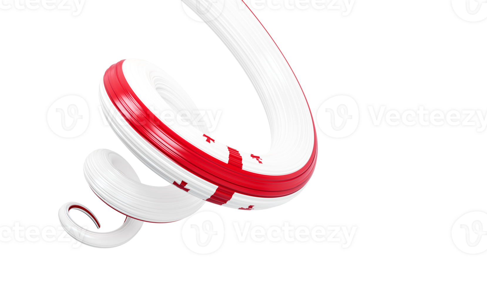 3d Flag of Georgia 3d Spiral Glossy Ribbon Of Georgia, 3d illustration png