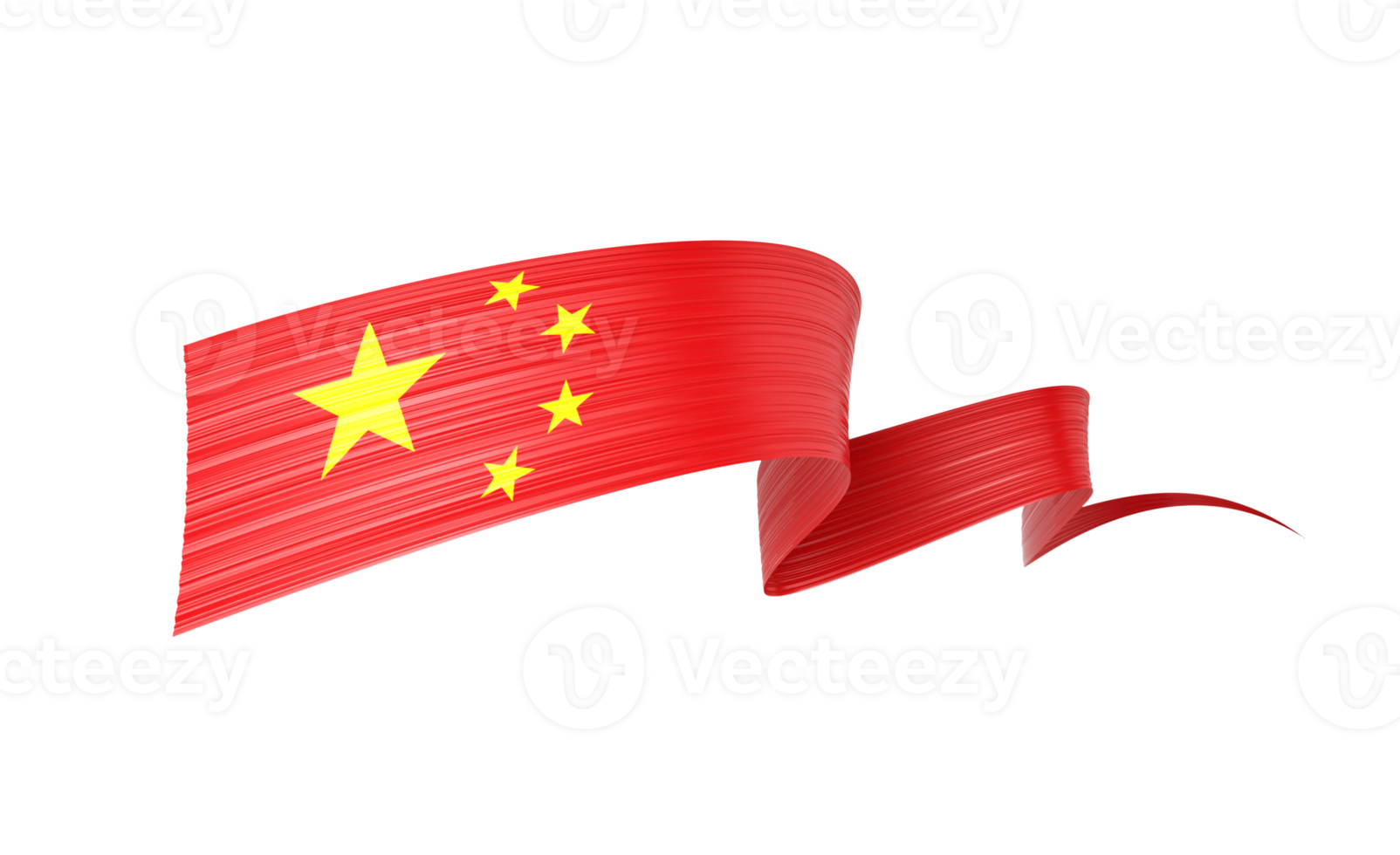 3d Flag Of China 3d Wavy Shiny China Ribbon Flag 3d Illustration png