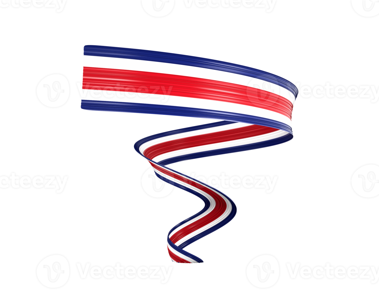 3d Flag Of Costa Rica 3d Shiny Waving Flag Ribbon 3d Illustration png