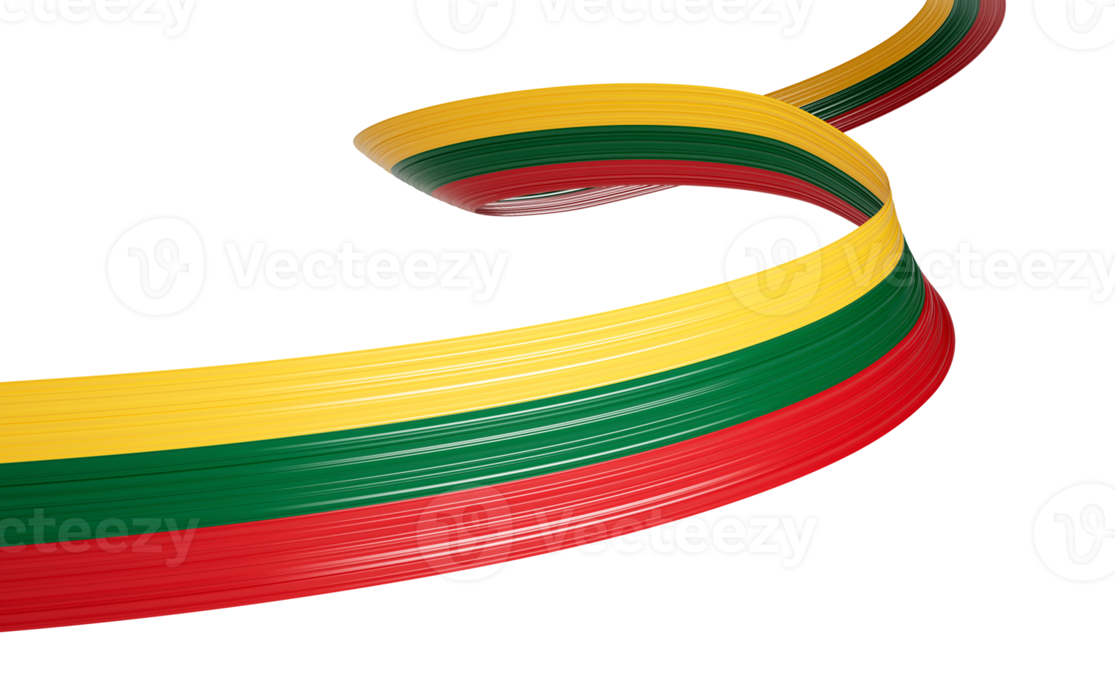 3d Flag Of Lithuania 3d Shiny Waving Lithuania Ribbon Flag 3d Illustration png