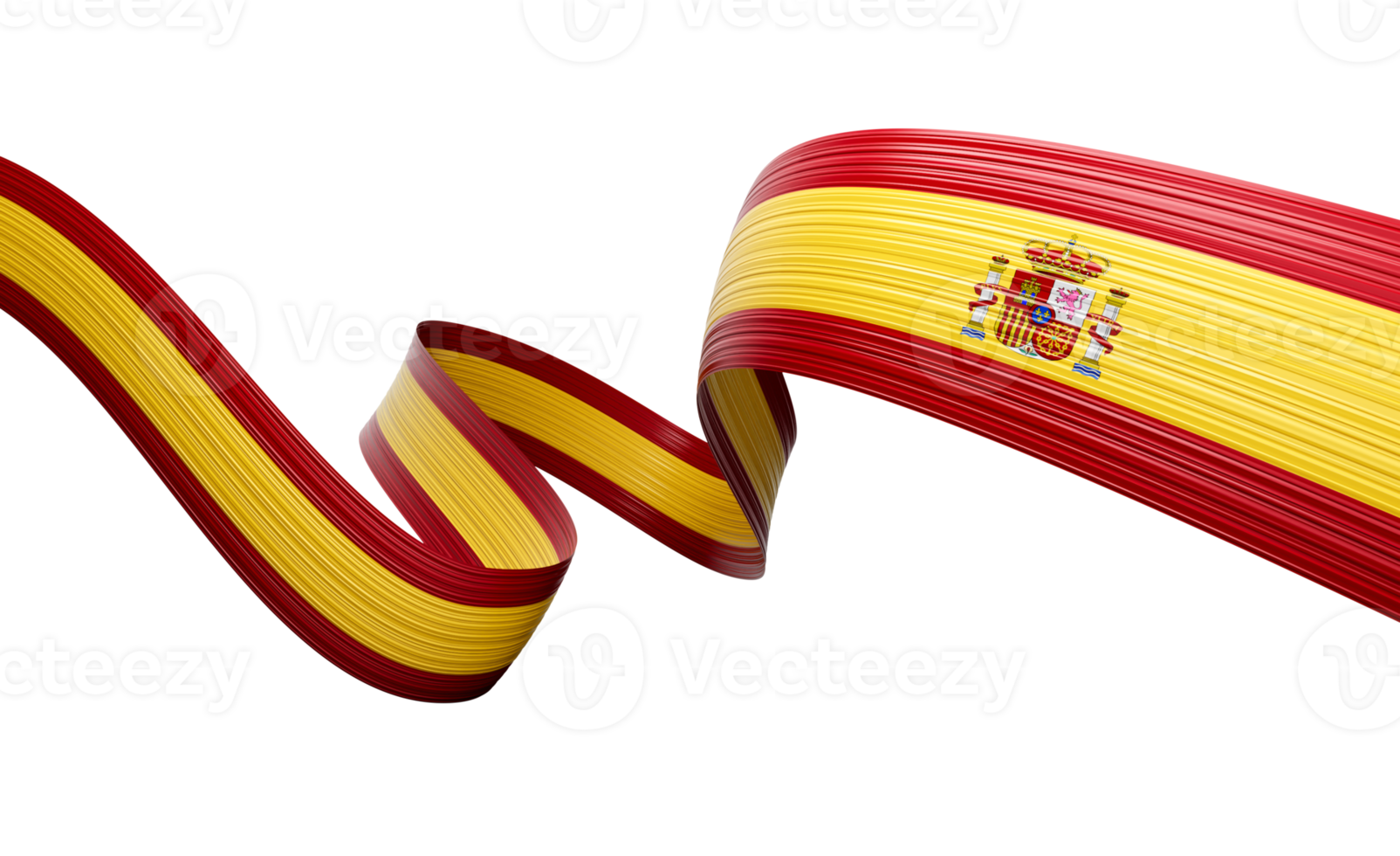 3d Flag Of Spain 3d Shiny Waving Spain Ribbon Flag 3d Illustration png