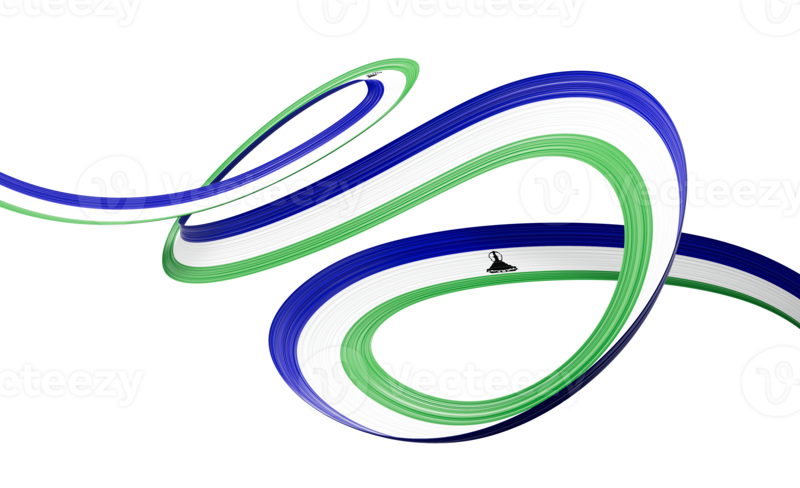 3d Flag Of Lesotho 3d Shiny Waving Lesotho Ribbon Flag 3d Illustration png