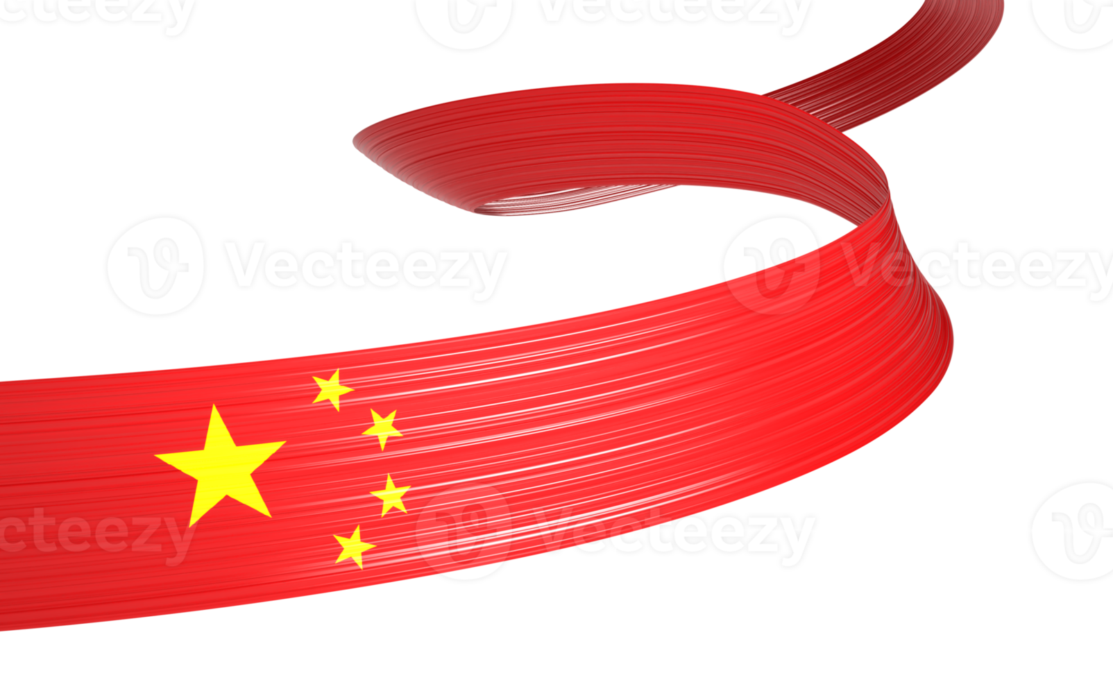 3d Flag Of China 3d Wavy Shiny China Ribbon Flag 3d Illustration png