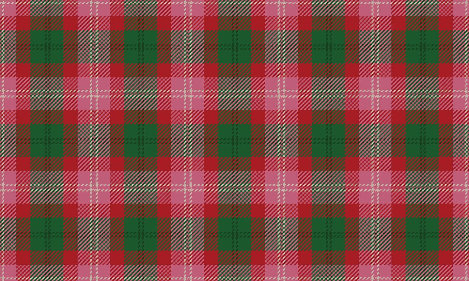 Red and green background on tartan pattern vector