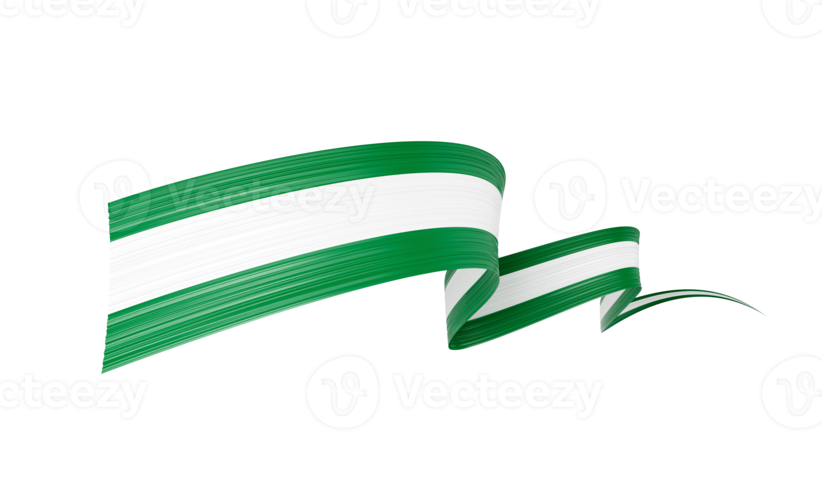 3d Flag Of Nigeria 3d Wavy Shiny Nigeria Ribbon Flag 3d Illustration png