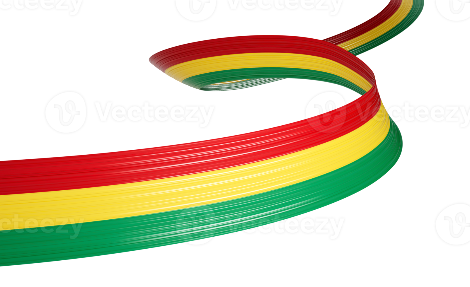 3d Flag Of Guinea 3d Shiny Waving Guinea Ribbon Flag 3d Illustration png
