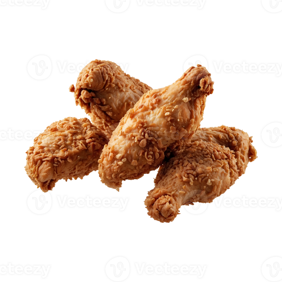Deliciously Fried Fried Chicken Crumbs Isolated on Transparent Background png