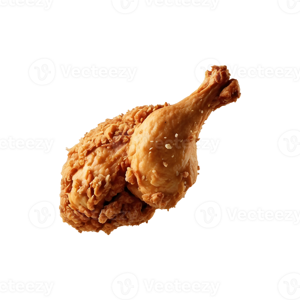 Perfectly Fried Fried Chicken Crumbs Isolated on Transparent Background png