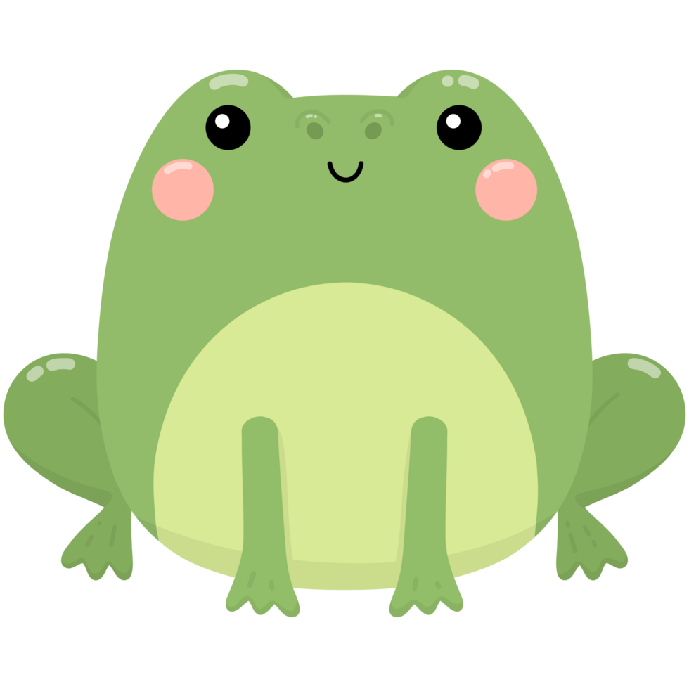 Baby green frog png