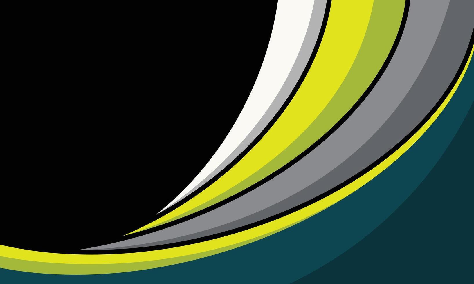 Curved wavy geometric stripes background suitable racing car wrap sticker design vector