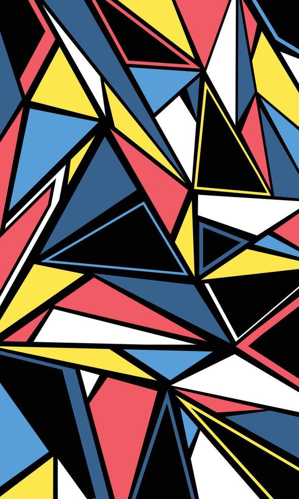 Colorful geometric triangle pattern abstract wallpaper vector