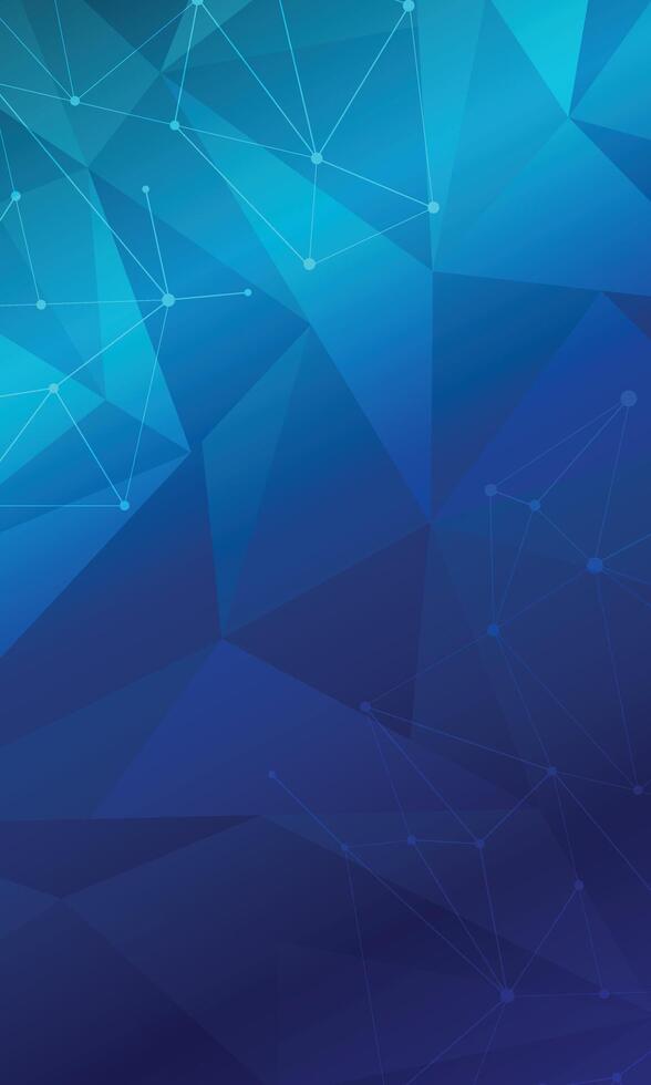 Blue gradient low poly wallpaper. Abstract futuristic technology background vector