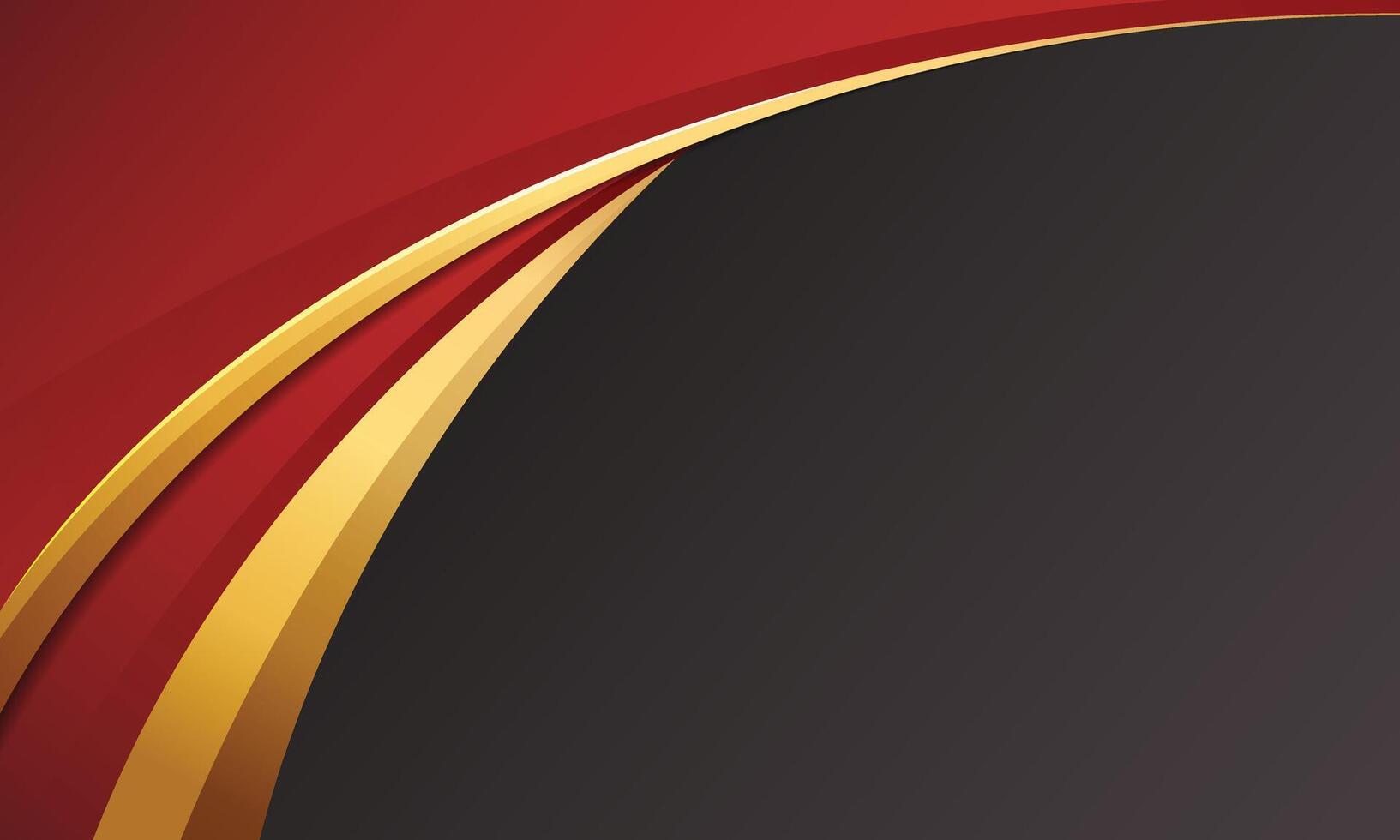 Elegant 3d red and black curved wavy lines background vector
