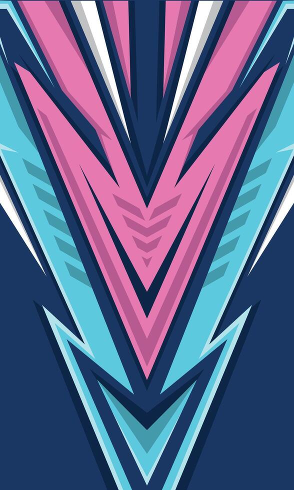 Racing style geometric abstract background. Sublimation printing jersey fabric template vector