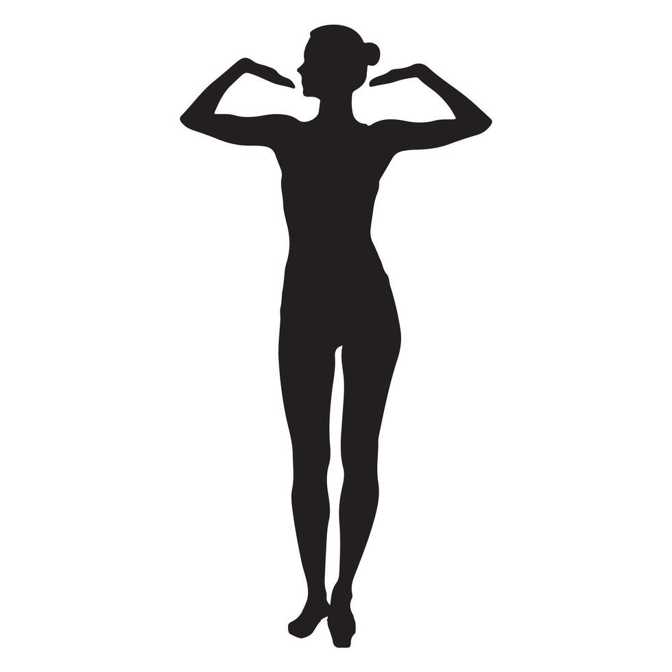 A woman showing a yoga position transparent vector