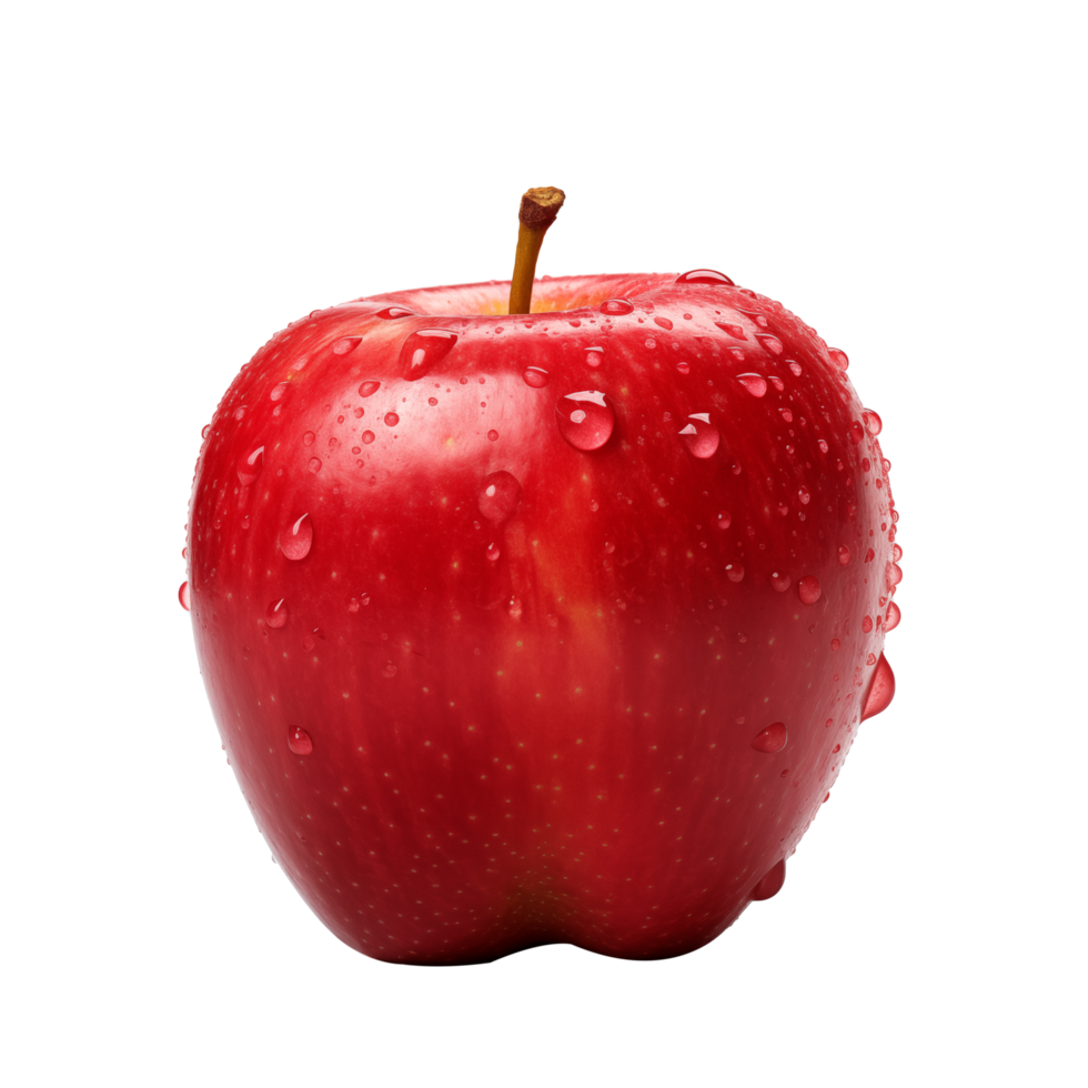 Fresh red apple with Transparent Background png