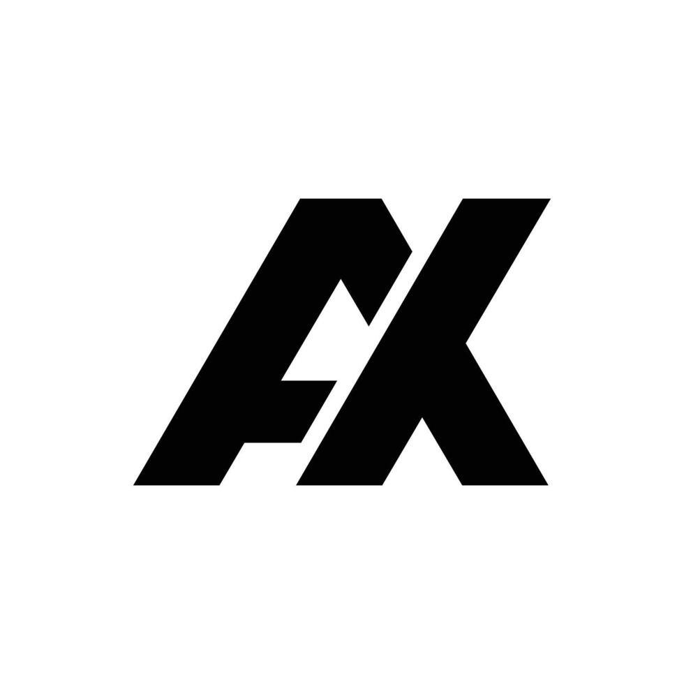 Letter Ax or Xa modern unique shape gaming logo vector