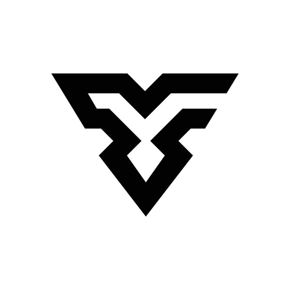 Letter m s v modern unique shape logo idea vector