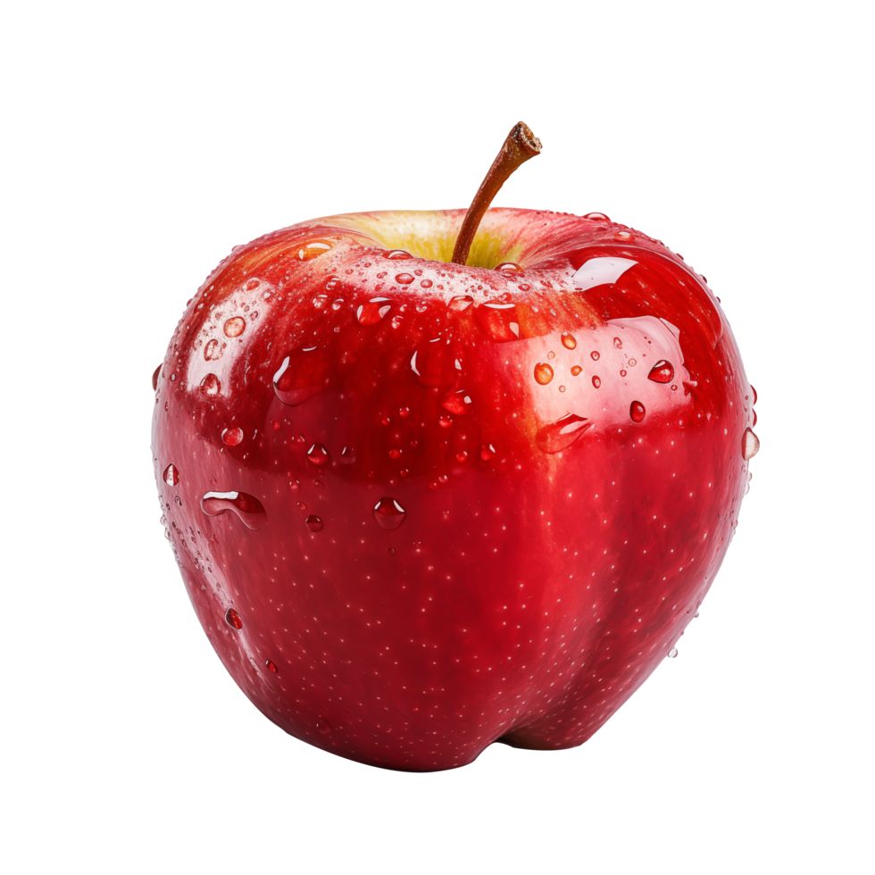 Fresh red apple with Transparent Background png