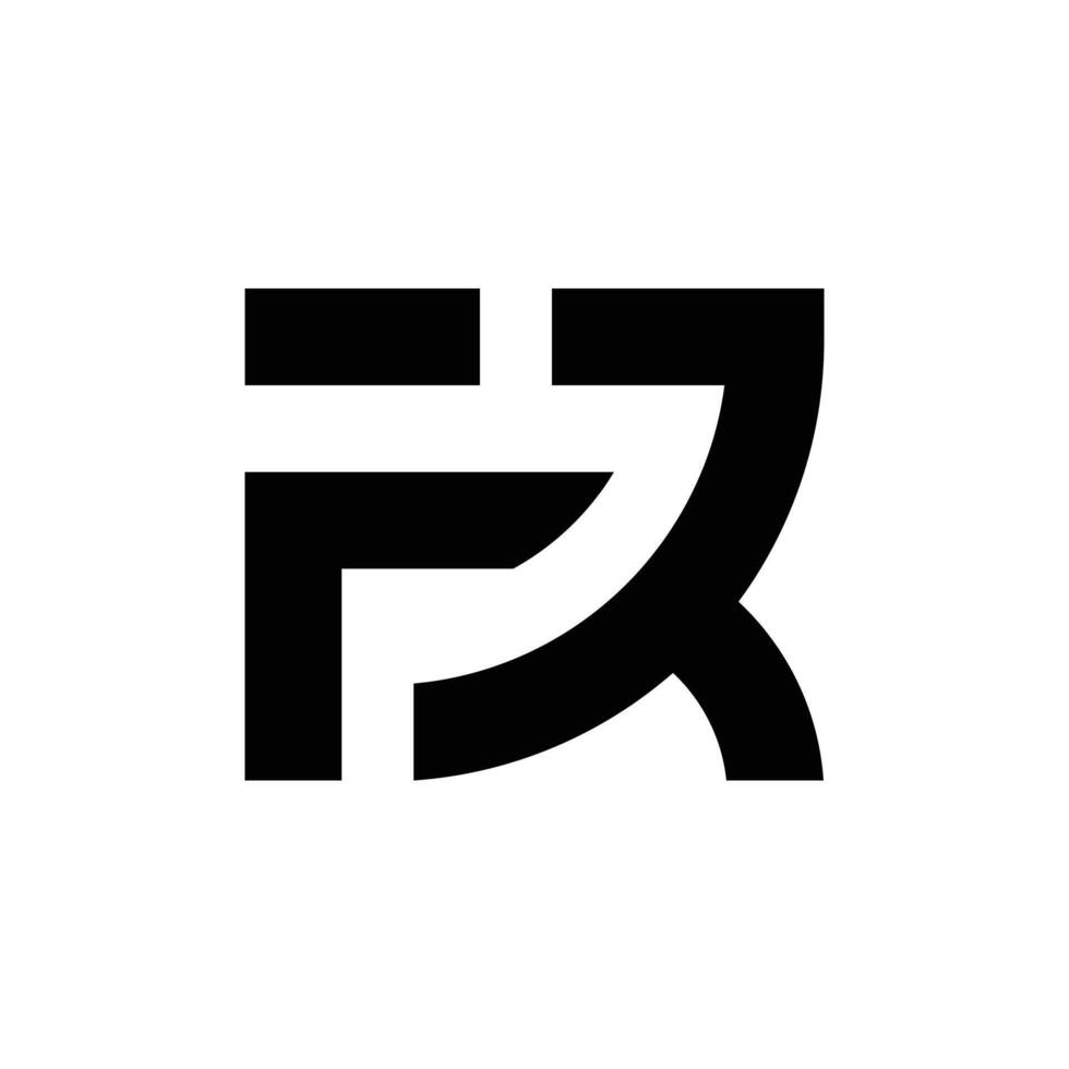 Letter Fr square shape modern shape unique logo vector