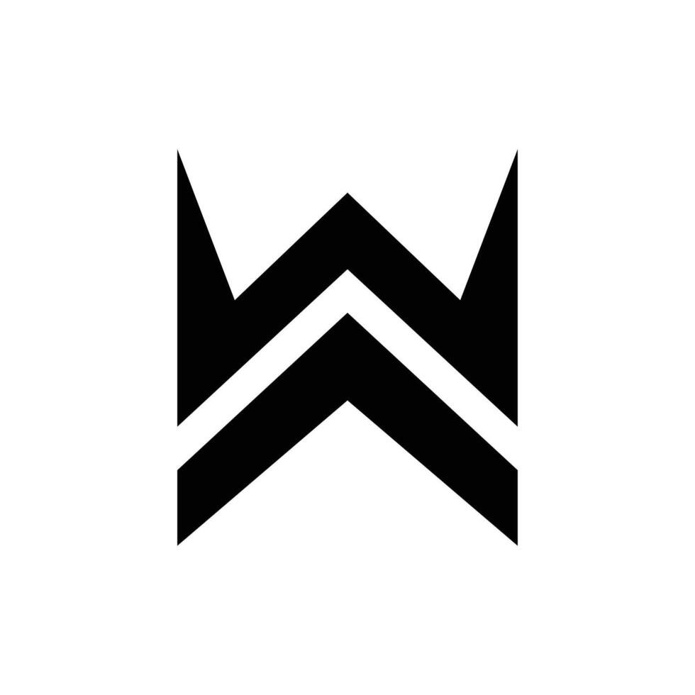 Letter Aw or Wa modern initial unique logo vector
