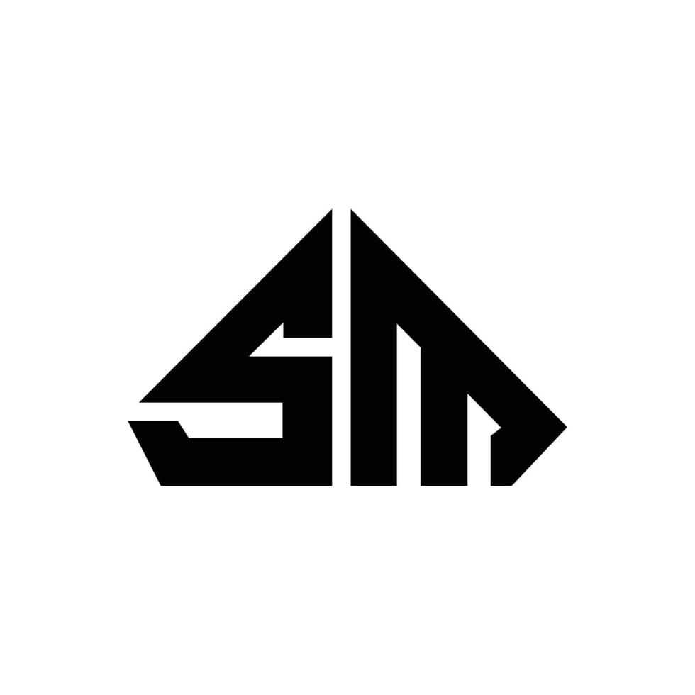 Letter Sm modern unique shape real estate logo vector