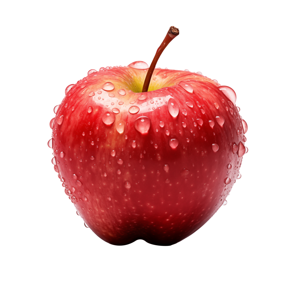 Fresh red apple with Transparent Background png
