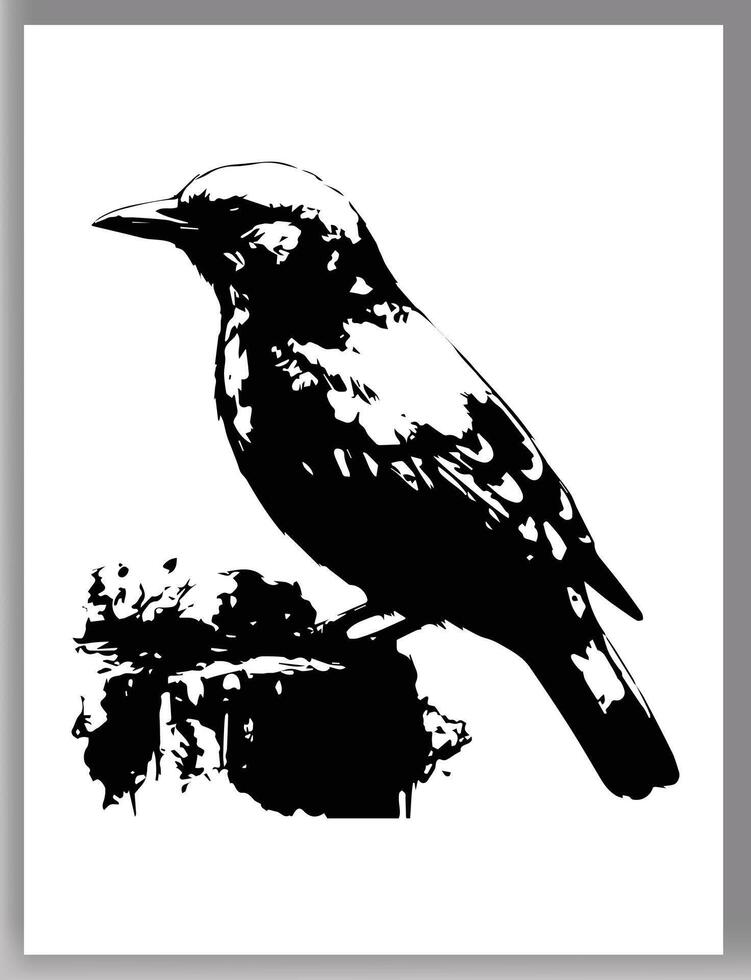 Bird sketch engraving T-shirt apparel print design sketch bird vector
