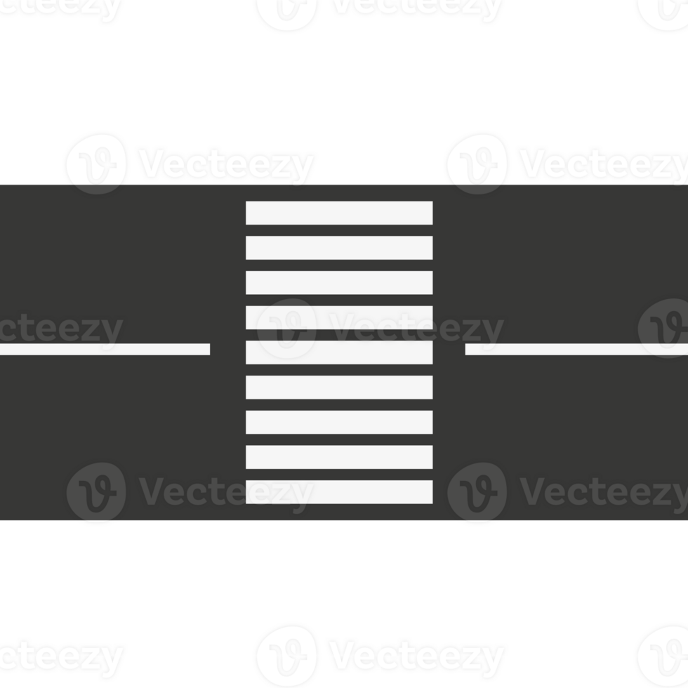 Crosswalk in trendy flat style isolated. png
