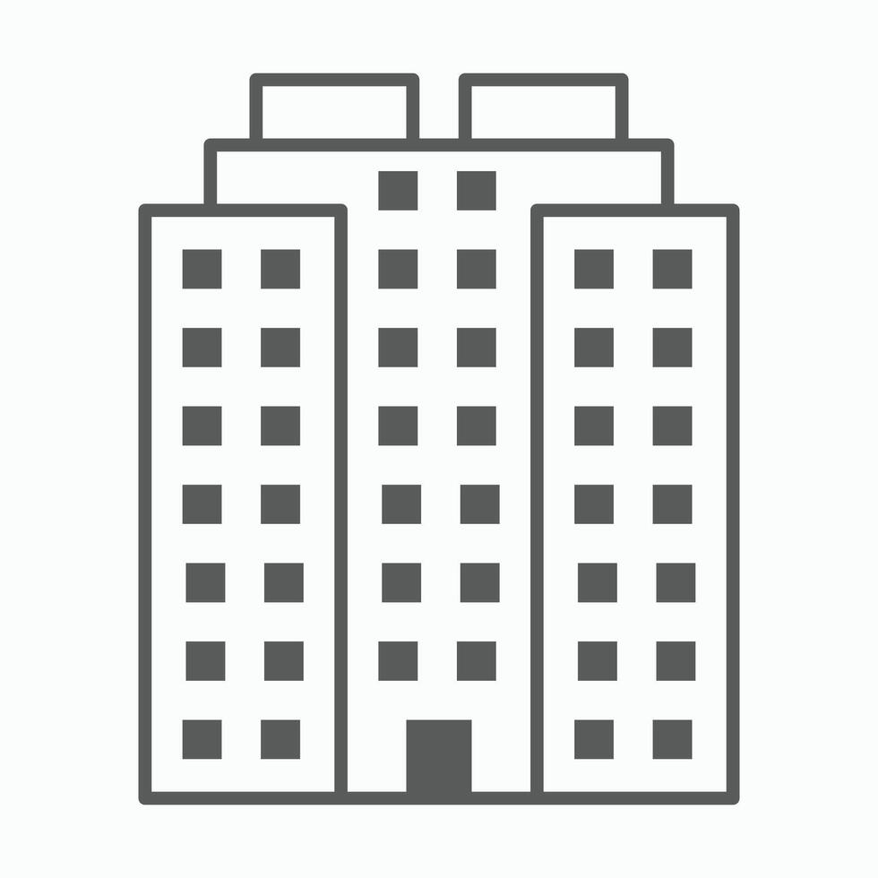 building icon, structure illustration vector