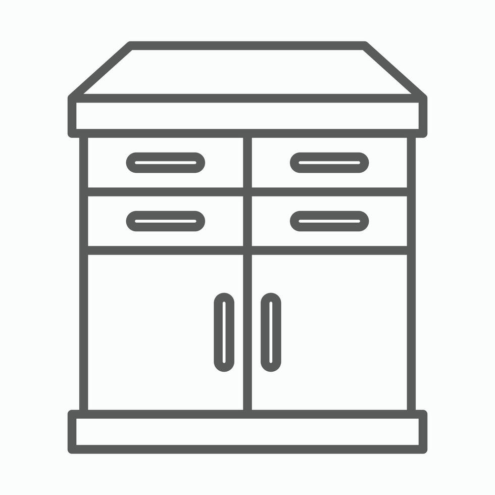 cabinet icon, closet, locker illustration vector
