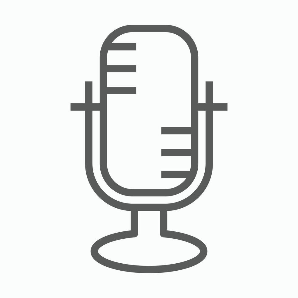 microphone icon, mic illustration vector