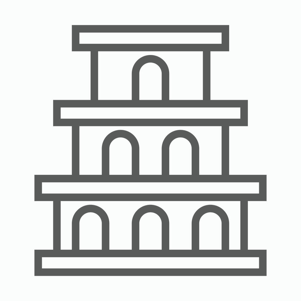 building icon, structure illustration vector