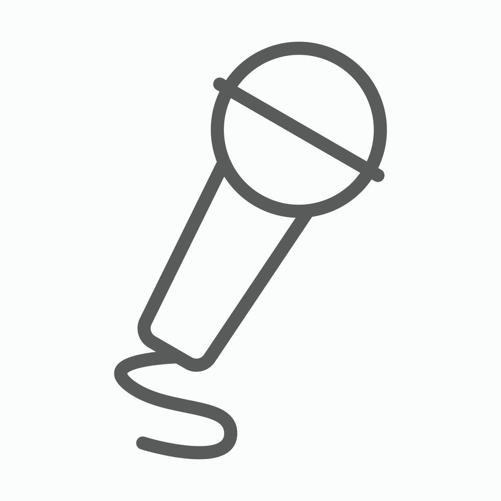 microphone icon, mic illustration vector