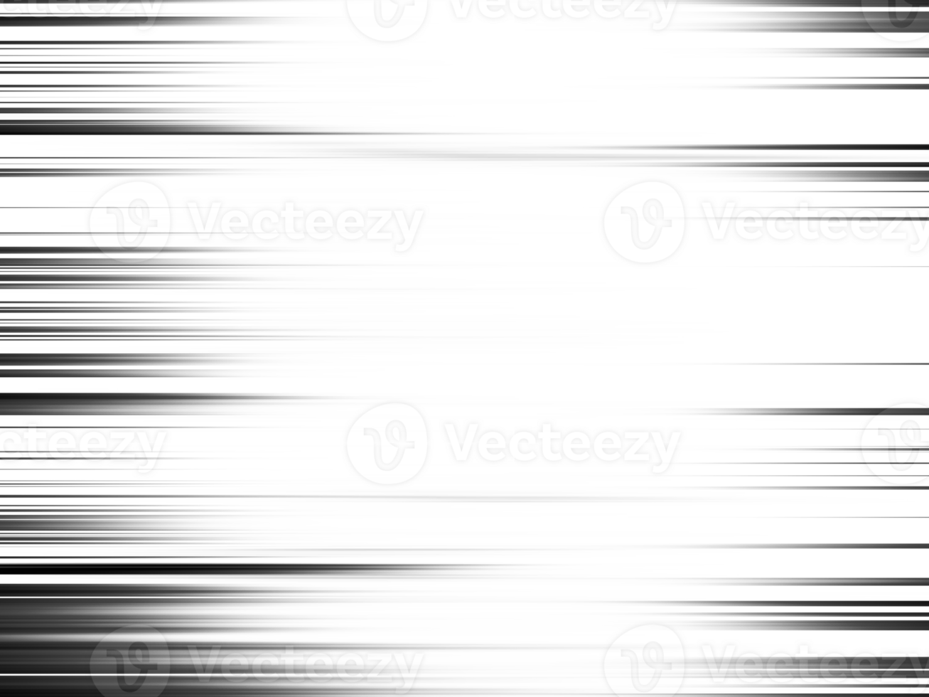 Black and white stripes abstract background overlay. Motion effect. Graphic illustration with transparent background. png