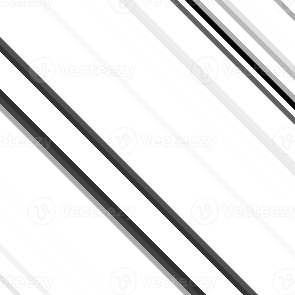 Black and white stripes abstract background overlay. Motion effect. Graphic illustration with transparent background. png