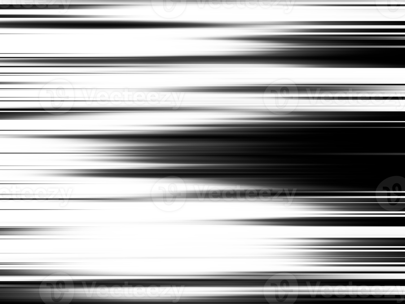 Black and white stripes abstract background overlay. Motion effect. Graphic illustration with transparent background. png