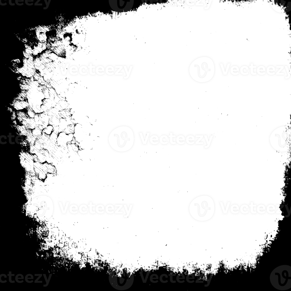 Grunge border texture background. Abstract frame overlay. graphic illustration with transparent background. png