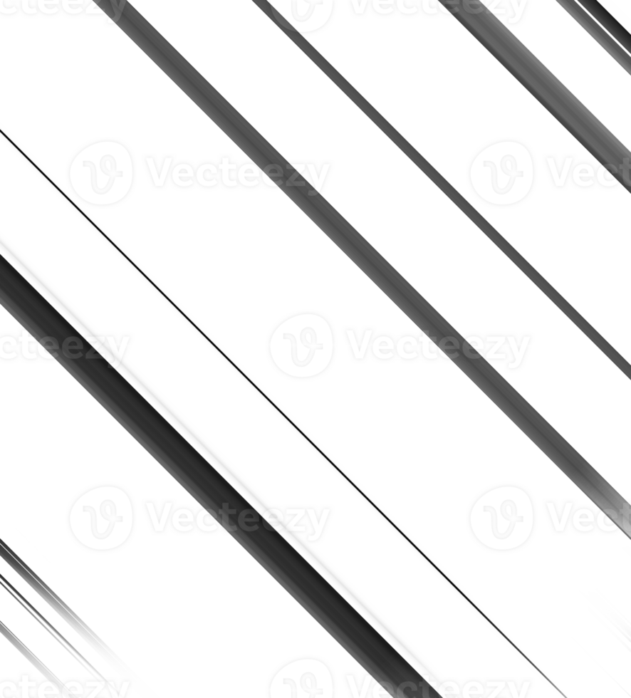 Black and white stripes abstract background overlay. Motion effect. Graphic illustration with transparent background. png