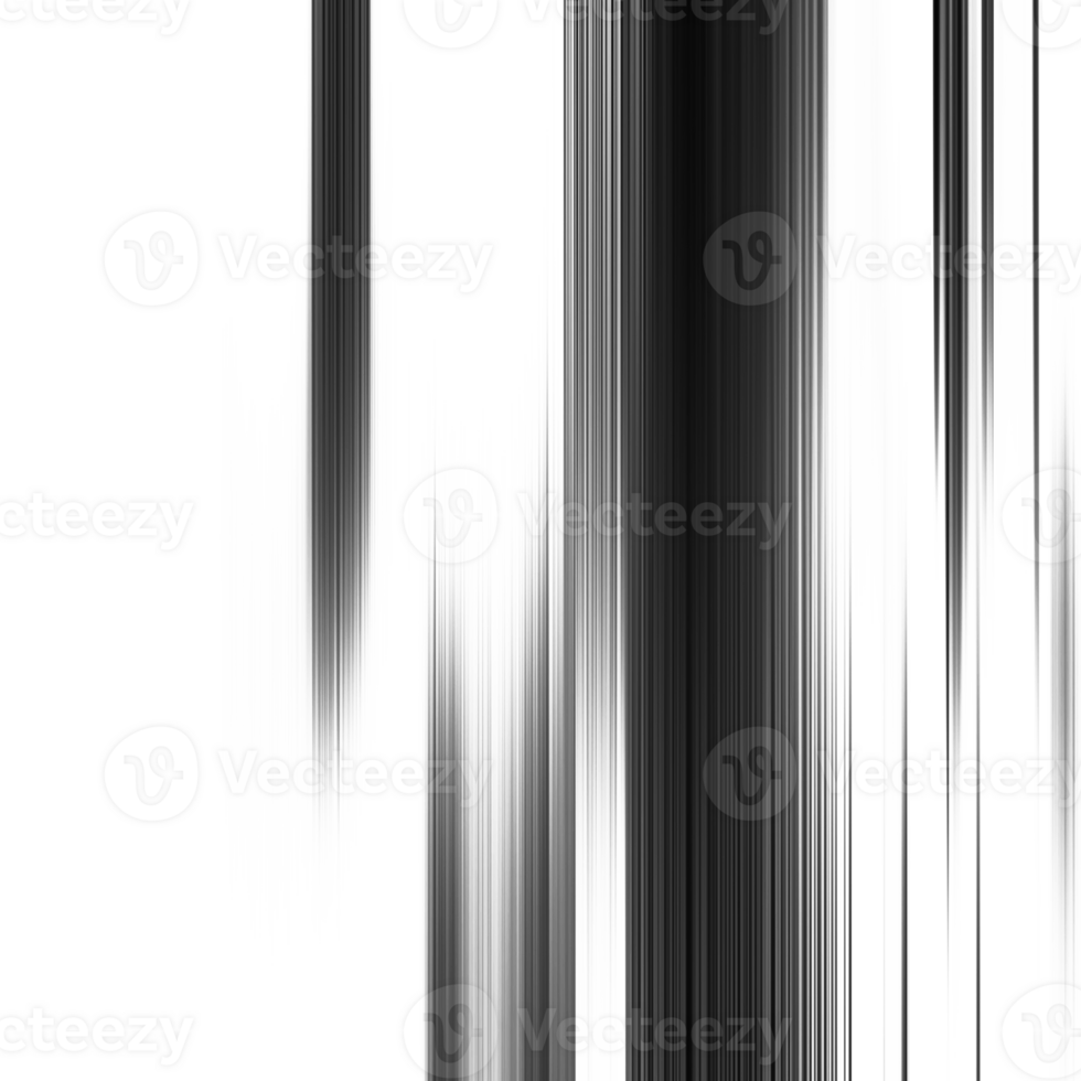 Black and white stripes abstract background overlay. Motion effect. Graphic illustration with transparent background. png