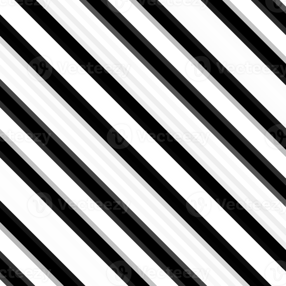 Black and white stripes abstract background overlay. Motion effect. Graphic illustration with transparent background. png