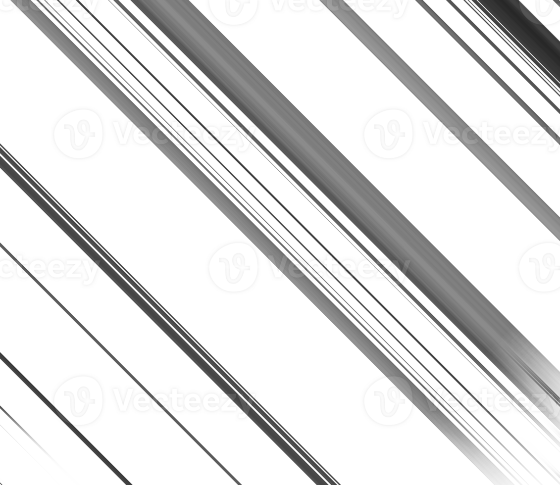 Black and white stripes abstract background overlay. Motion effect. Graphic illustration with transparent background. png
