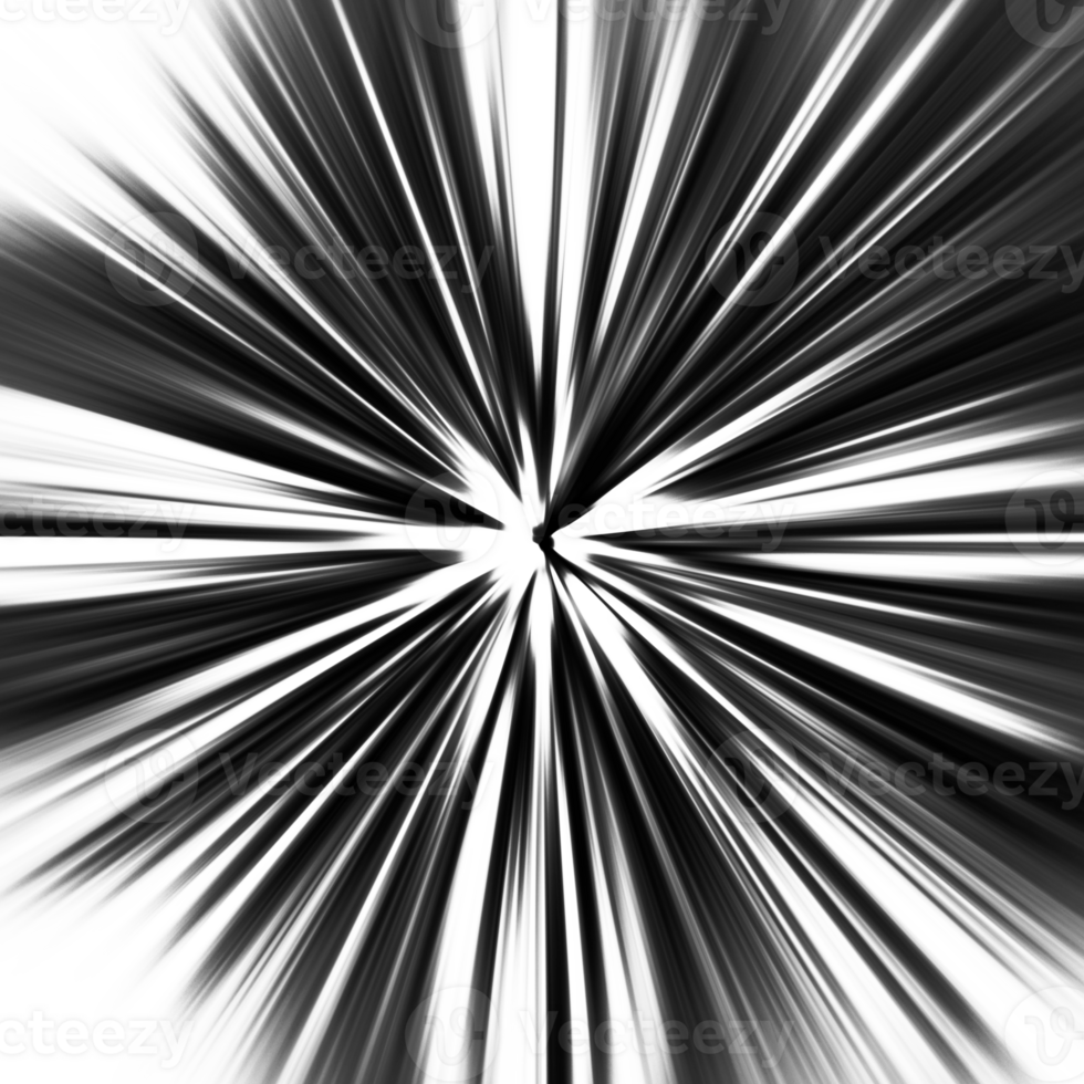 Black and white stripes abstract background overlay. Motion effect. Graphic illustration with transparent background. png