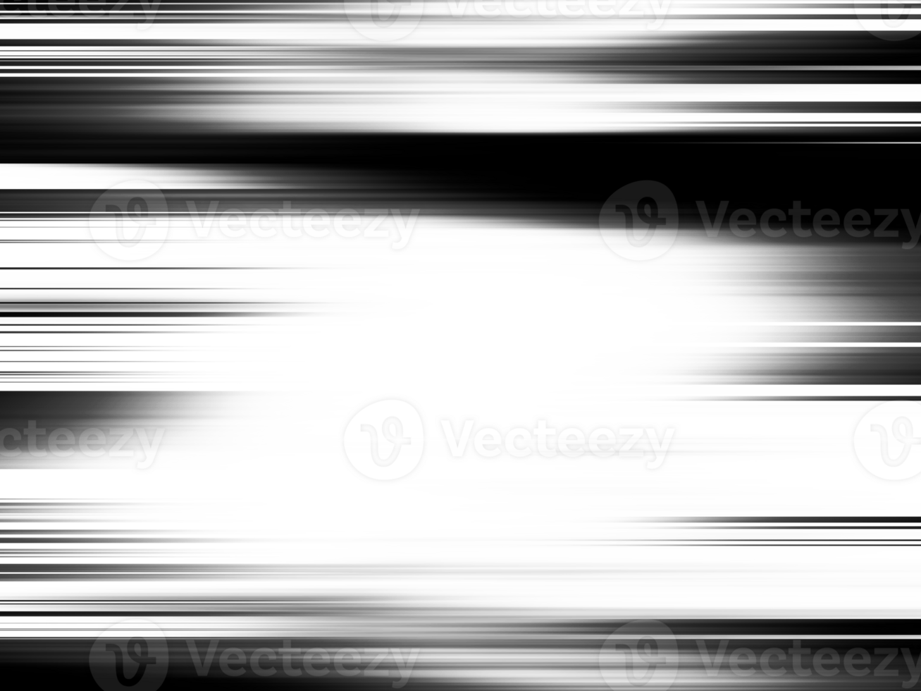 Black and white stripes abstract background overlay. Motion effect. Graphic illustration with transparent background. png