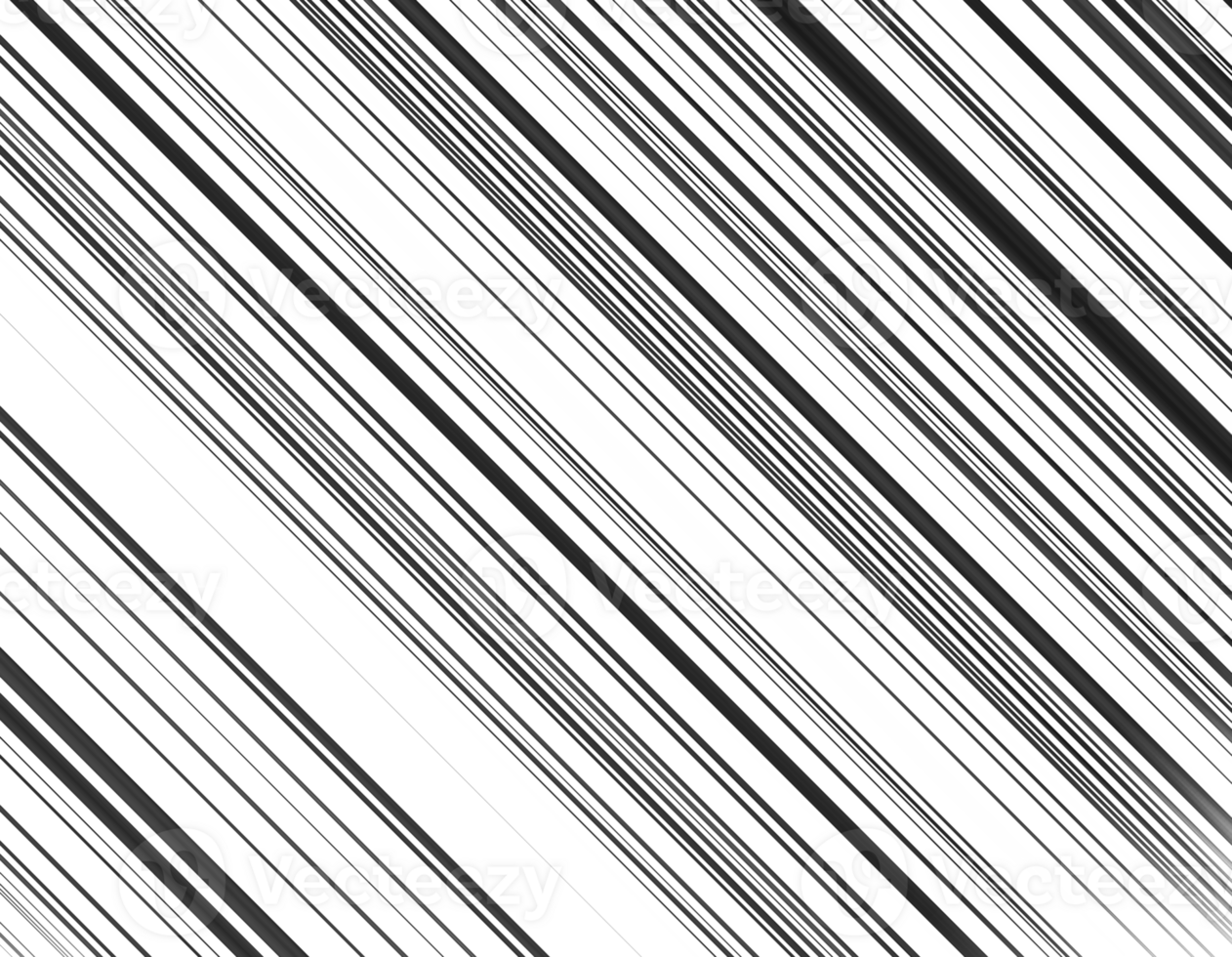 Black and white stripes abstract background overlay. Motion effect. Graphic illustration with transparent background. png