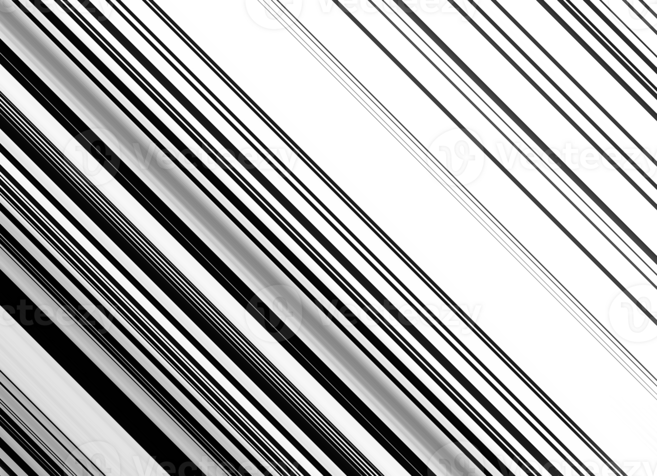 Black and white stripes abstract background overlay. Motion effect. Graphic illustration with transparent background. png