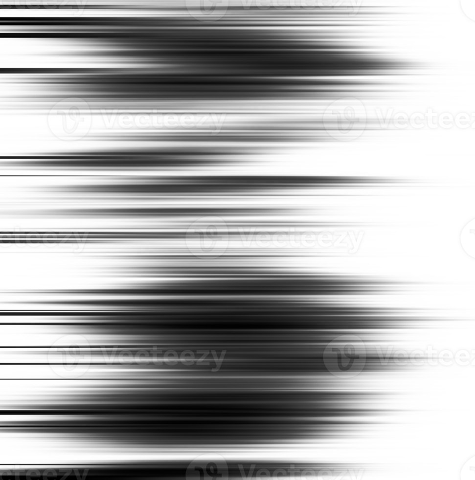Black and white stripes abstract background overlay. Motion effect. Graphic illustration with transparent background. png