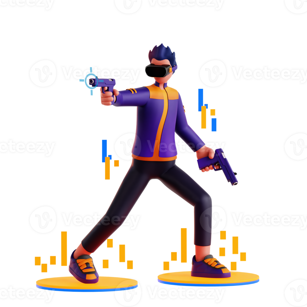 3D Character Metaverse Games Activity png